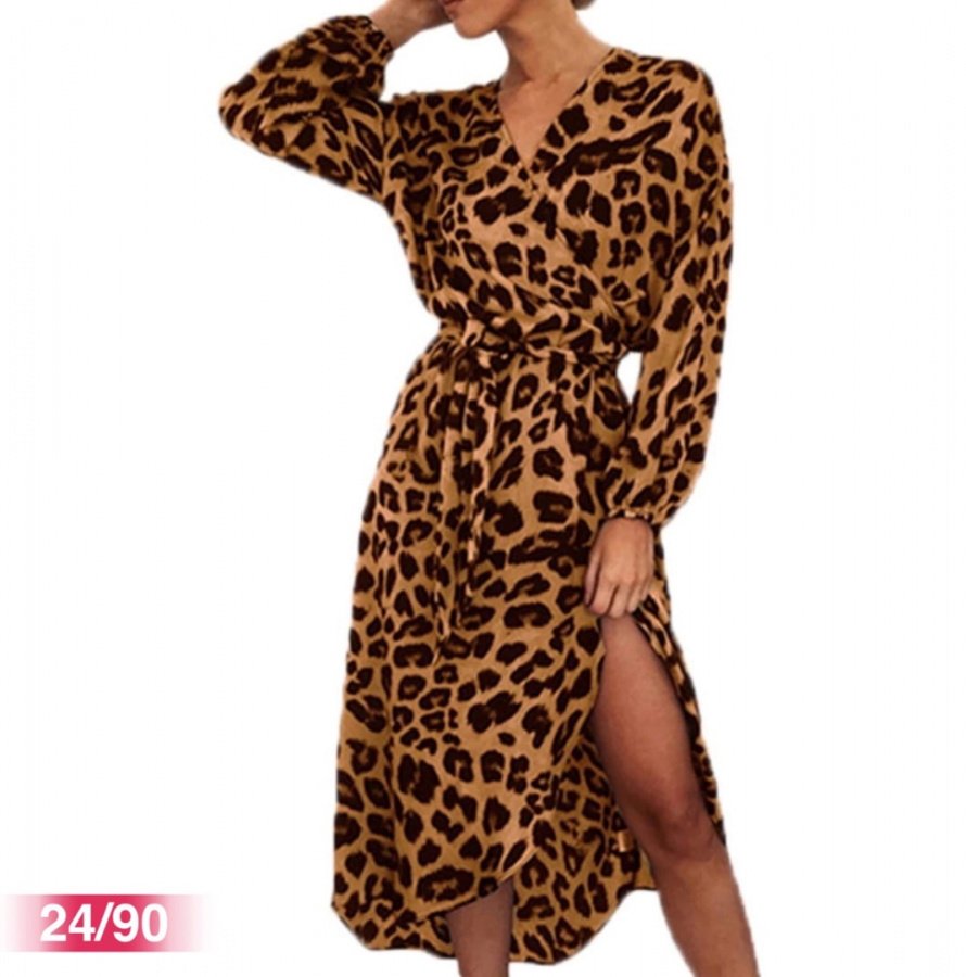 Платье женское Bodyform 2315-b черно-леопардовое